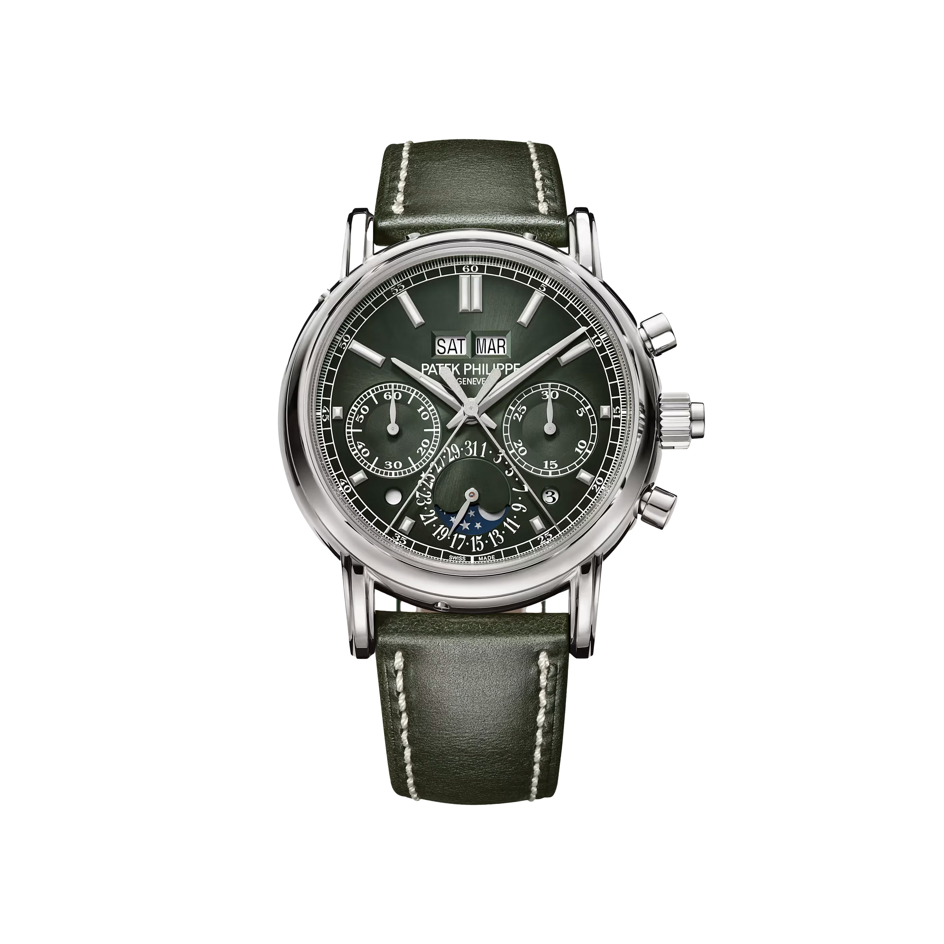 Patek Philippe 5204G-001 Grand Complications Split-Seconds Chronograph Perpetual Calendar 'Green Dial'