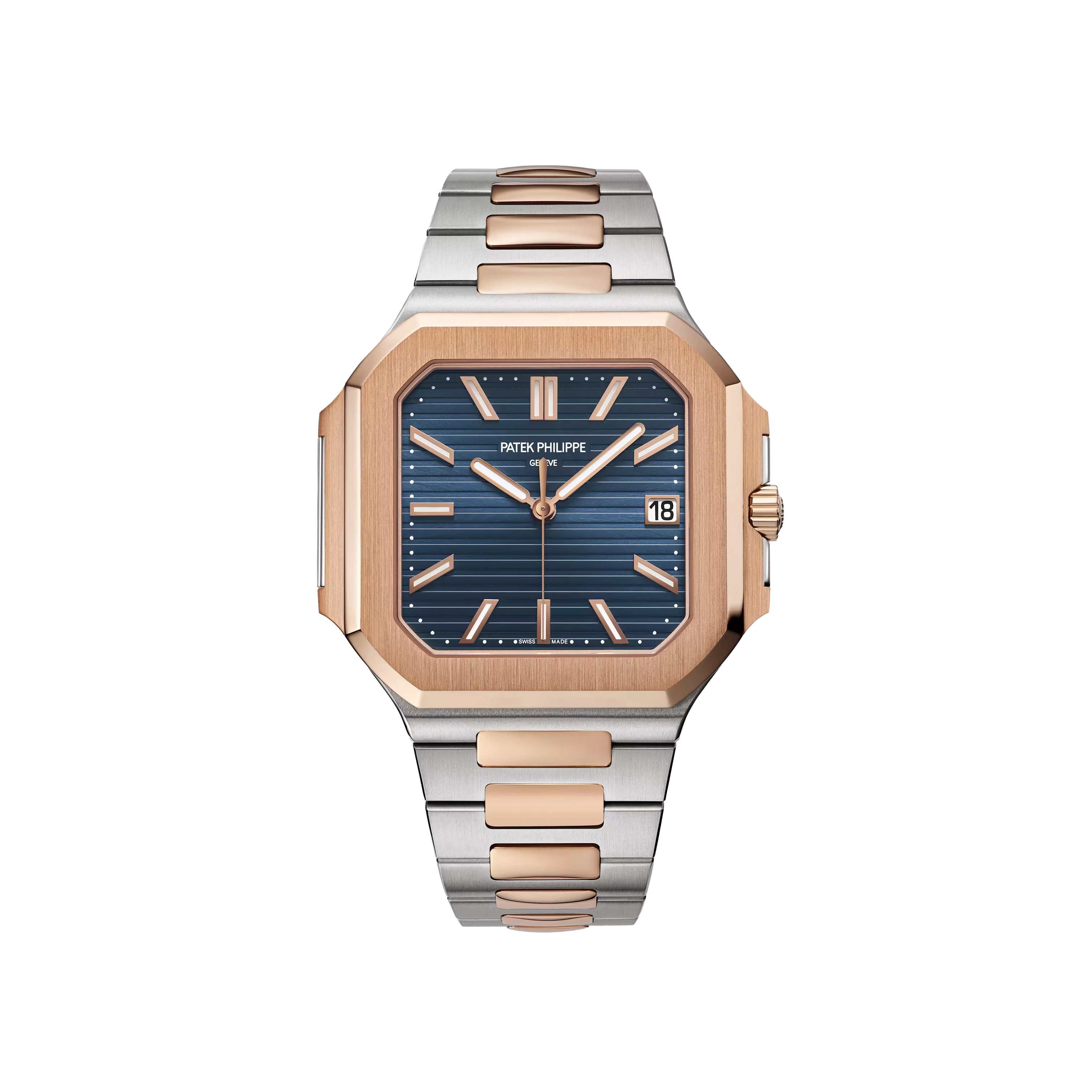 Patek Philippe 5821/1AR Cubitus Rose Gold and Steel 'Sunburst Blue Dial'