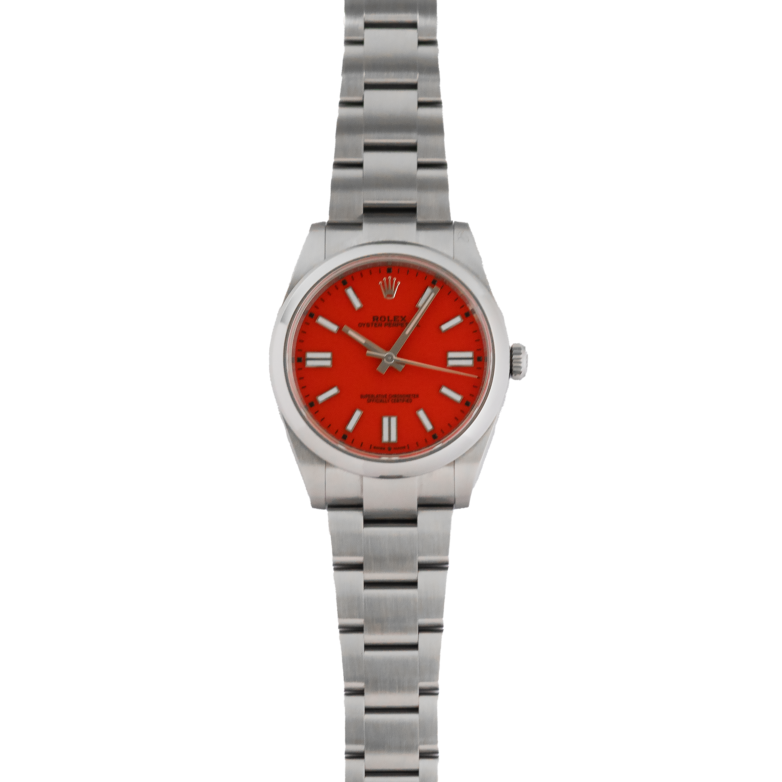 Rolex Oyster Perpetual 41 124300 "Coral Red Dial"