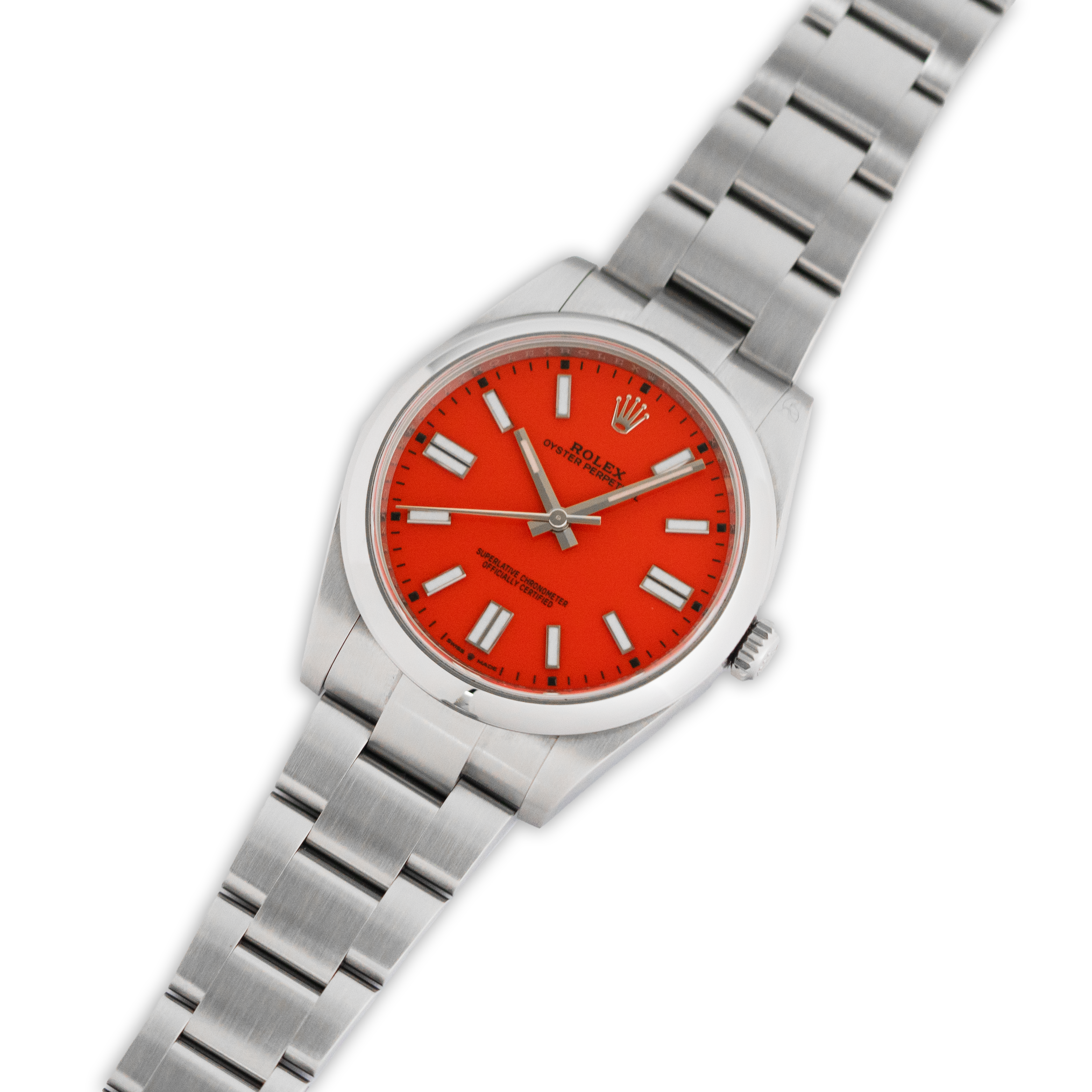 Rolex Oyster Perpetual 41 124300 "Coral Red Dial"