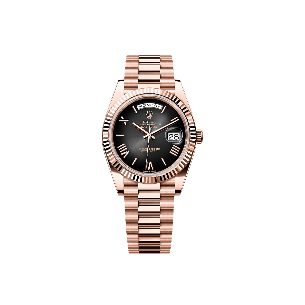 ROLEX DAY-DATE 228235 - SLATE OMBRÉ ROMAN DIAL | PRESIDENTIAL BRACELET