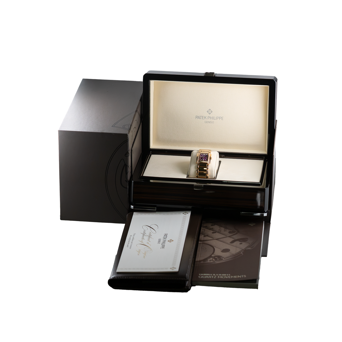 Patek Philippe Twenty~4 4910/1201R-010 Rose Gold Purple Lacquered Dial Diamond Set 25th Anniversary