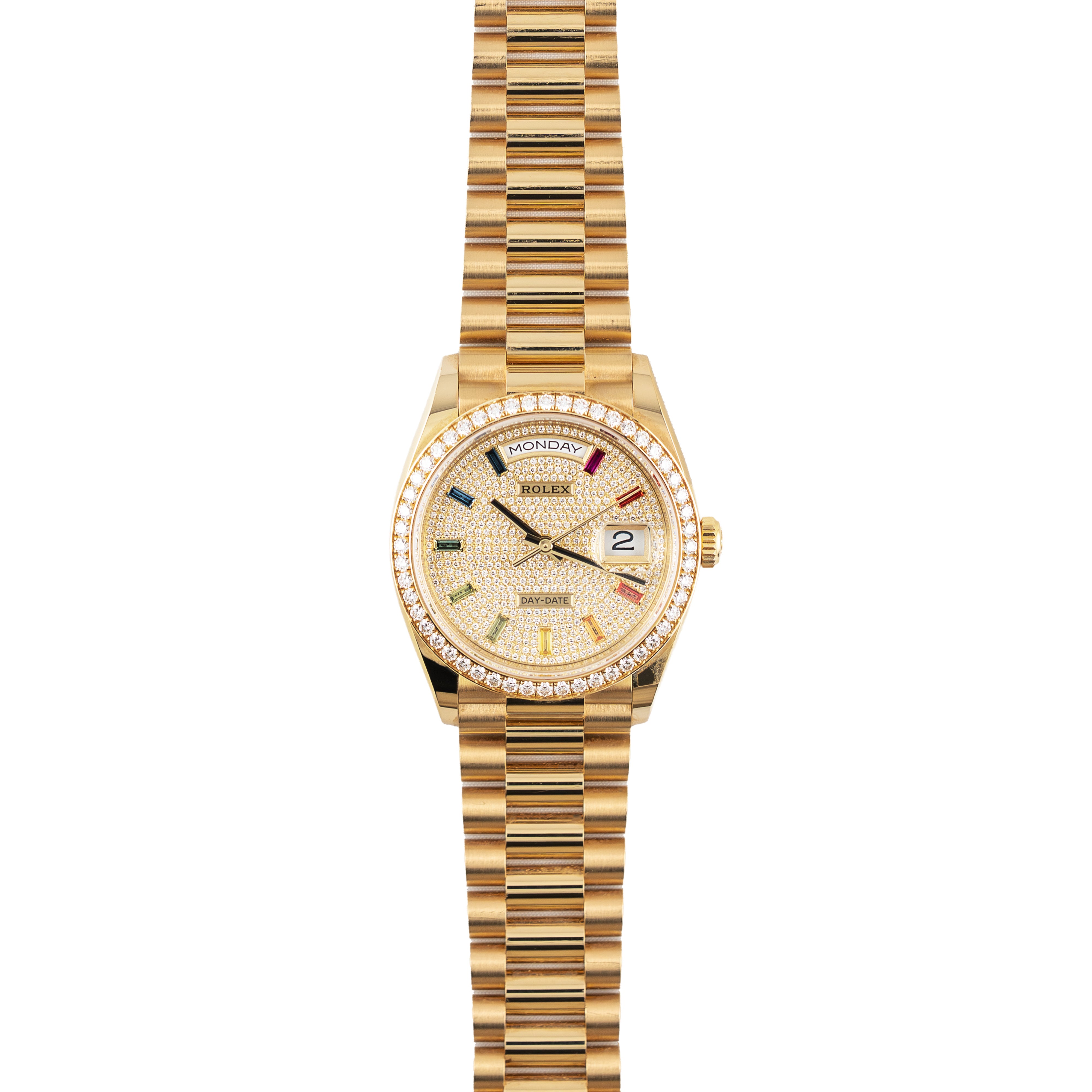 Rolex Day Date 36 Yellow Gold and Diamonds 128348RBR