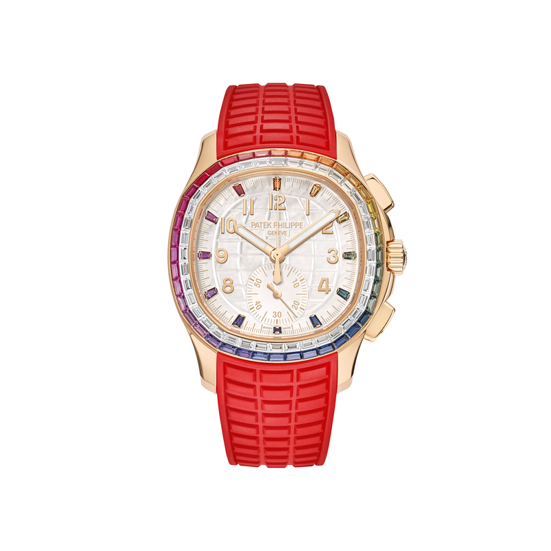 Patek Philippe Aquanaut Luce 7968/300R  Rainbow Chronograph Rose Gold Diamond-Set Bezel