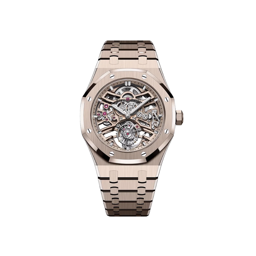 Audemars Piguet Sand Gold Royal Oak 26735SG Selfwinding Flying Tourbillon Openworked (01)