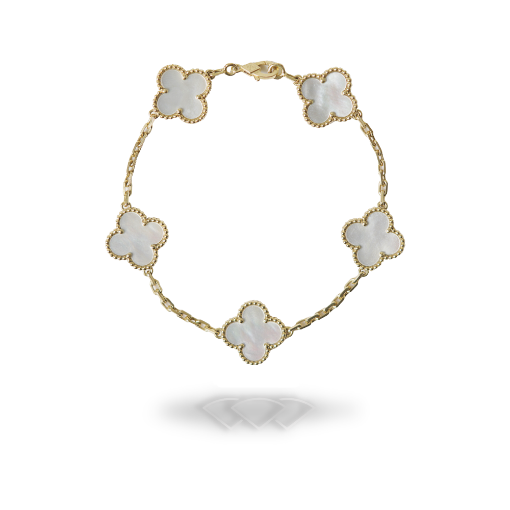 Van Cleef Alhambra 5 Motif Bracelet