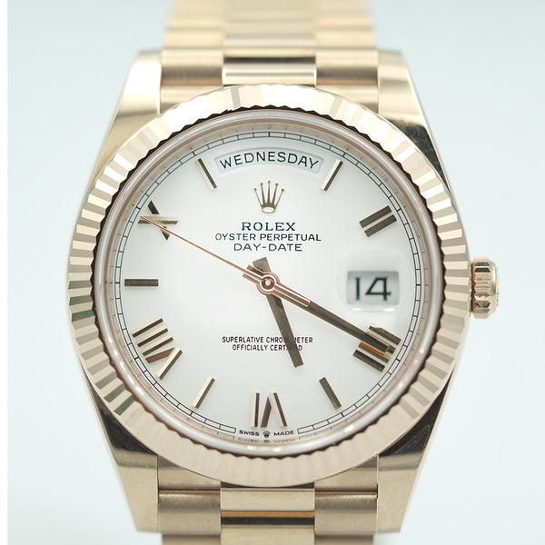 Rolex Day Date 40 228235 White Roman