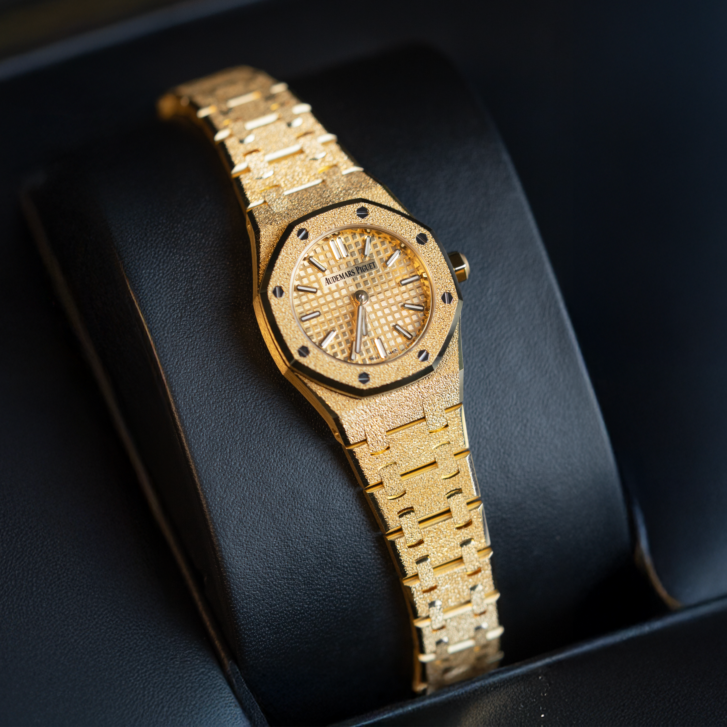 Audemars Piguet Mini Royal Oak 67630BA Frosted Yellow Gold - 23mm