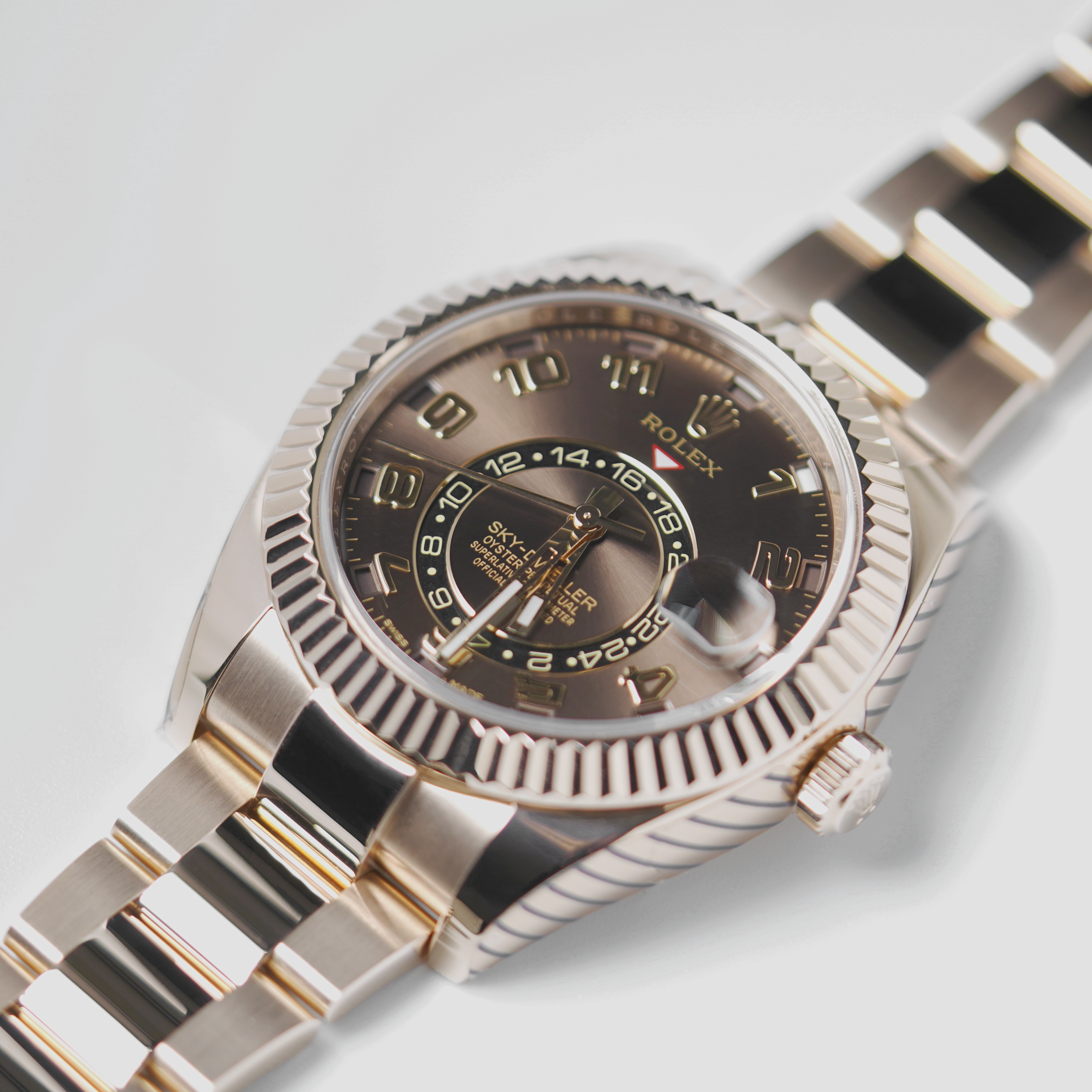 Rolex Sky-Dweller Rose Gold 42 326935 'Chocolate Arabic Dial'