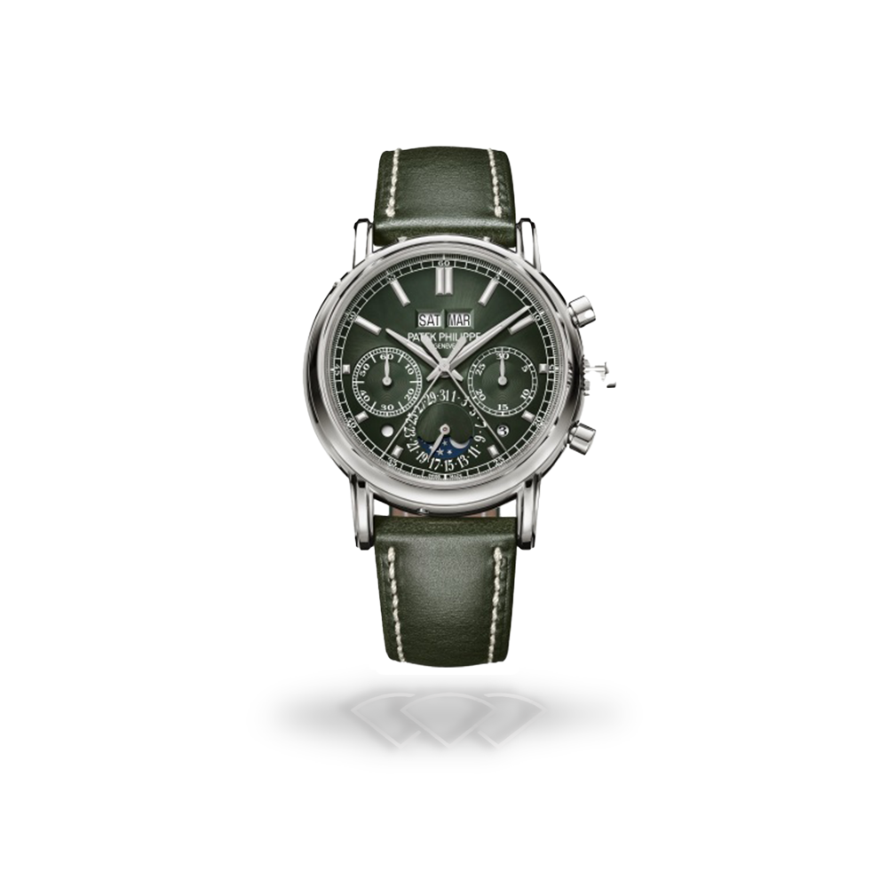 Patek Philippe 5204g-001 Grand Complications Split-Seconds Chronograph Perpetual Calendar 'Green Dial'