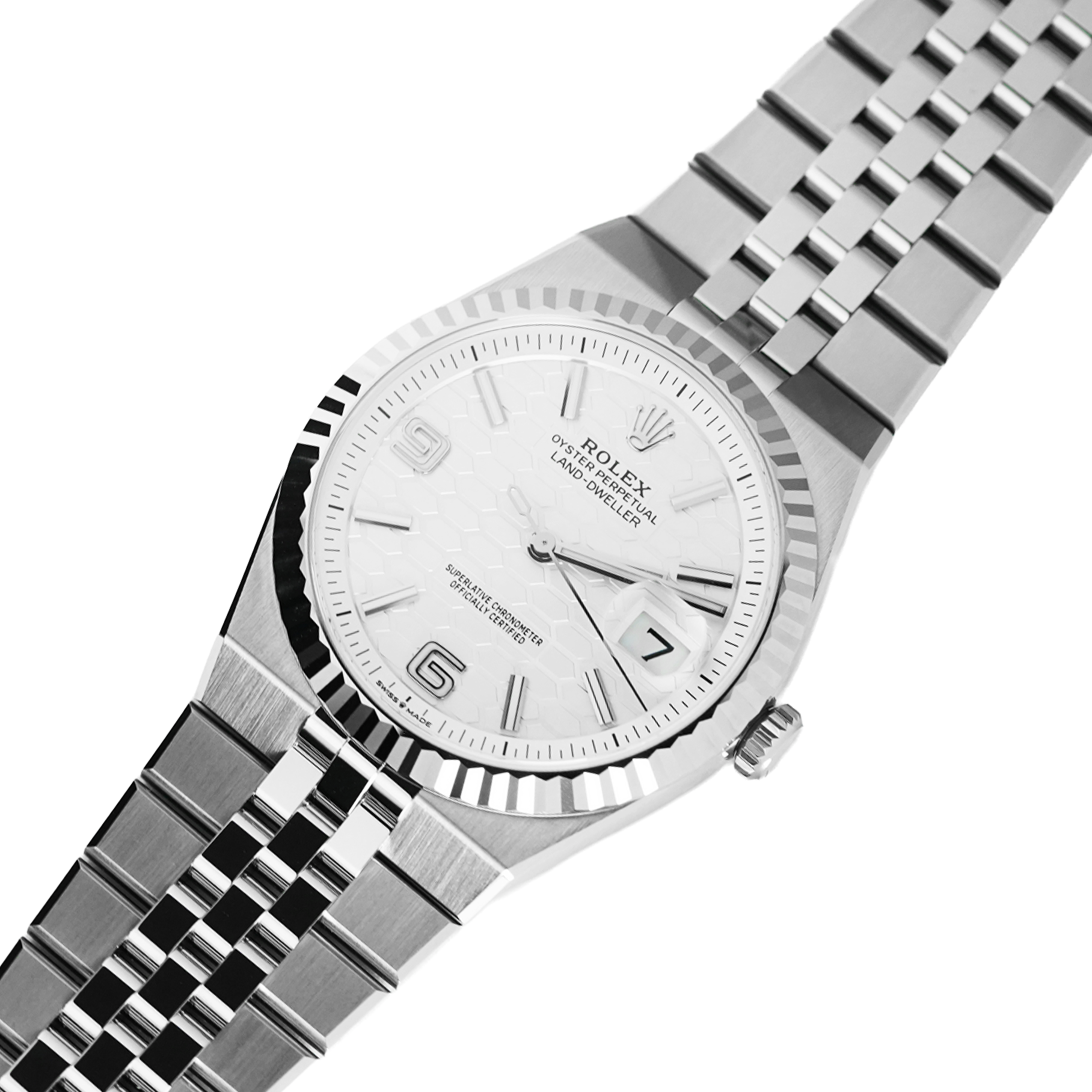 Rolex Land-Dweller 40 127334 Oystersteel and White Gold