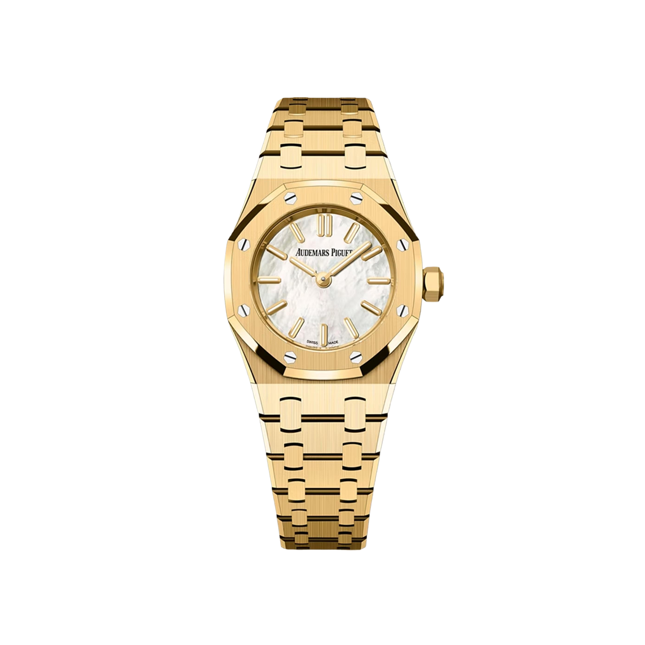 Audemars Piguet Royal Oak Mini 67630BA.OO.1312BA.03-B Yellow Gold with Mother of Pearl Dial