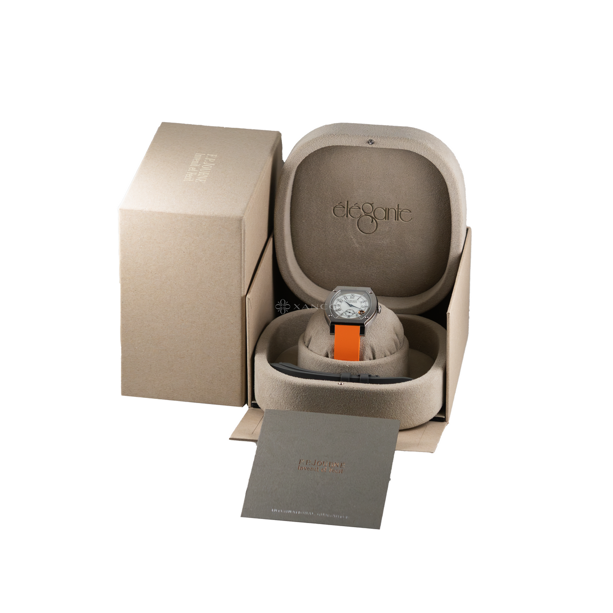 F.P. Journe élégante 48mm Titanium Orange Strap Ref. ELHT