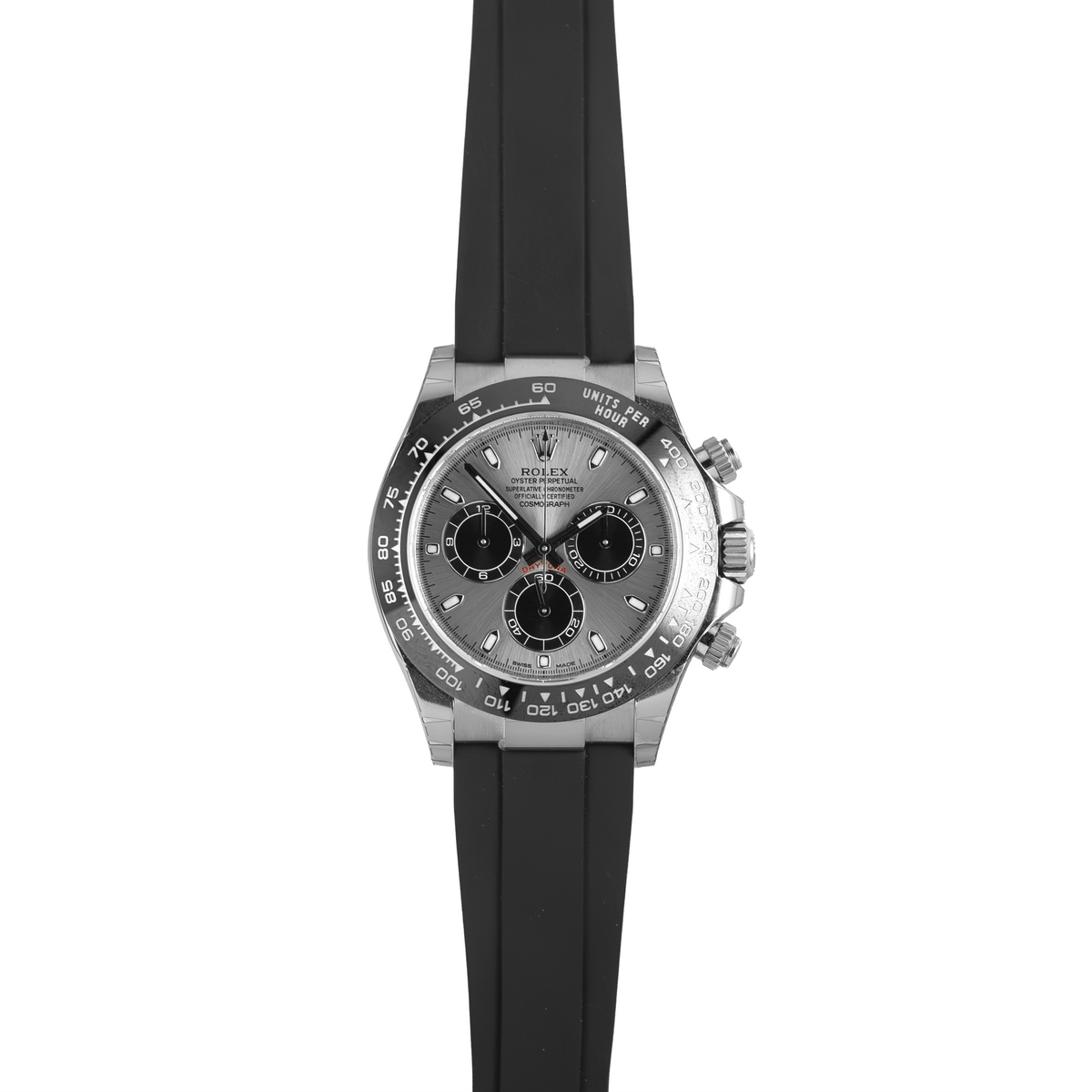 Rolex Cosmograph Daytona 116519LN "Ghost" 18ct White Gold Oysterflex 40mm