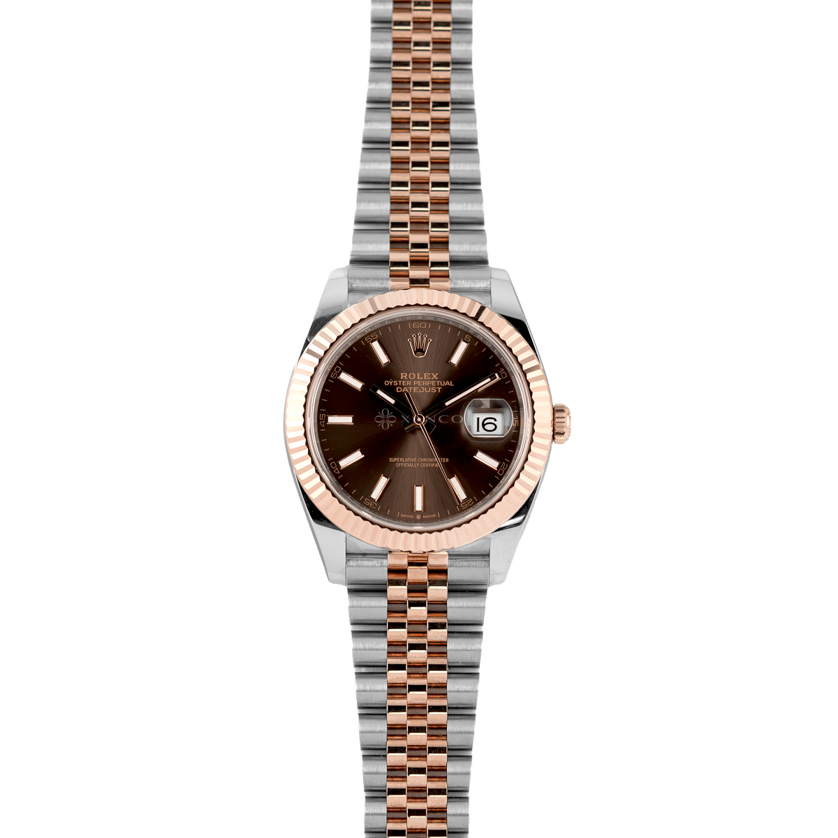 Rolex Datejust 41mm Everose Rolesor Chocolate Dial Jubilee 126331
