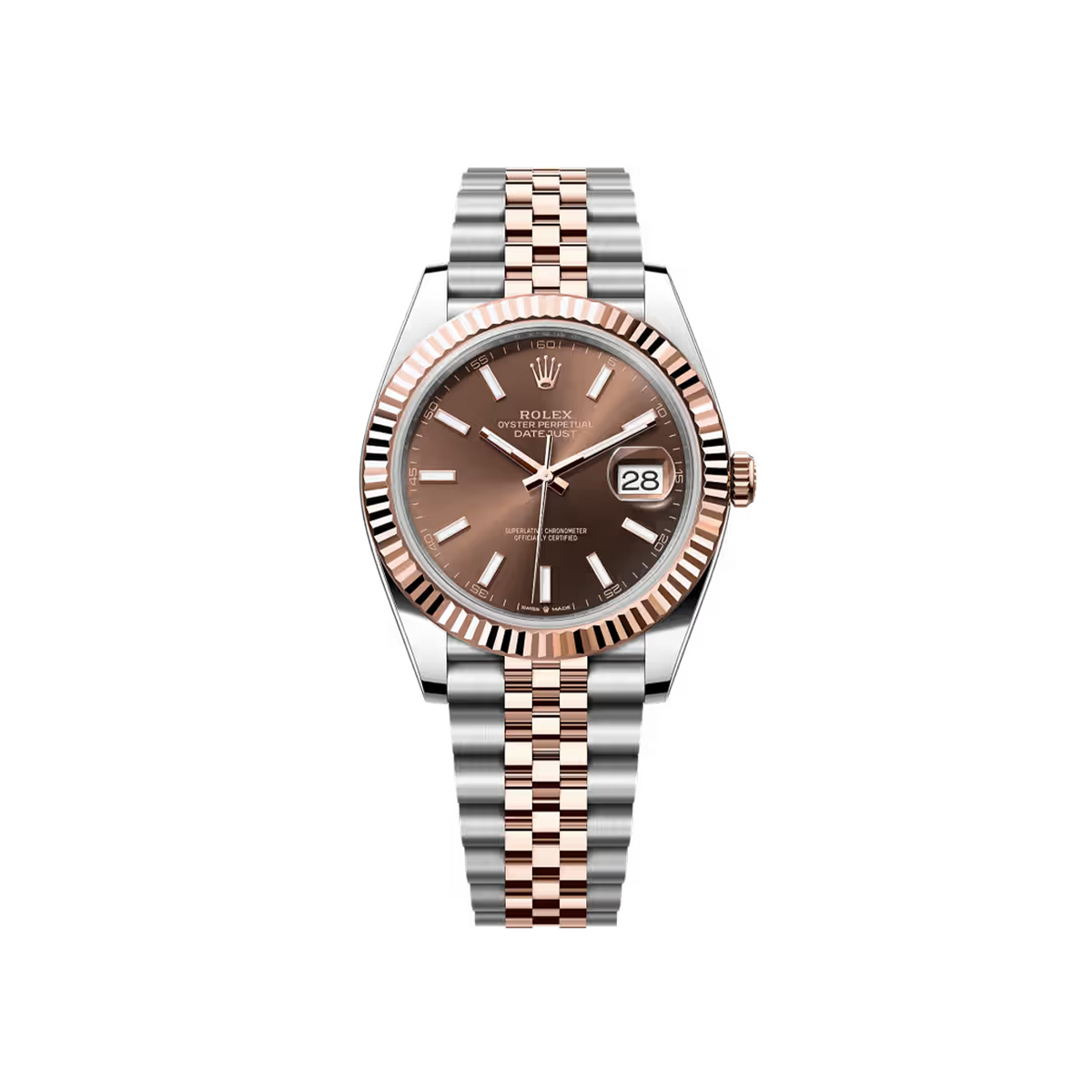Rolex Datejust 41mm Everose Rolesor Chocolate Dial Jubilee 126331