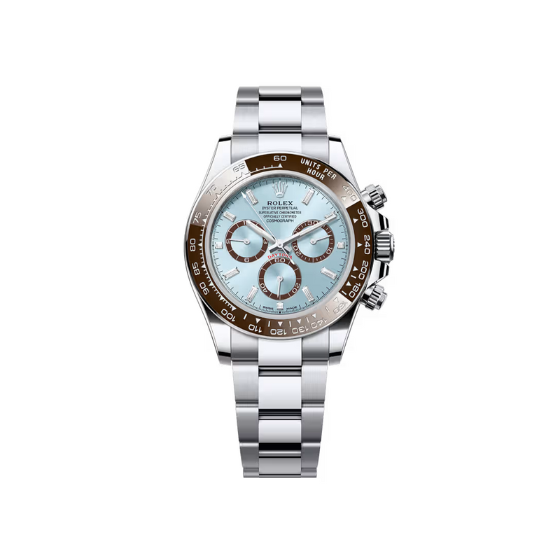 Rolex Daytona Platinum Ice Blue Baguette Diamond 126506