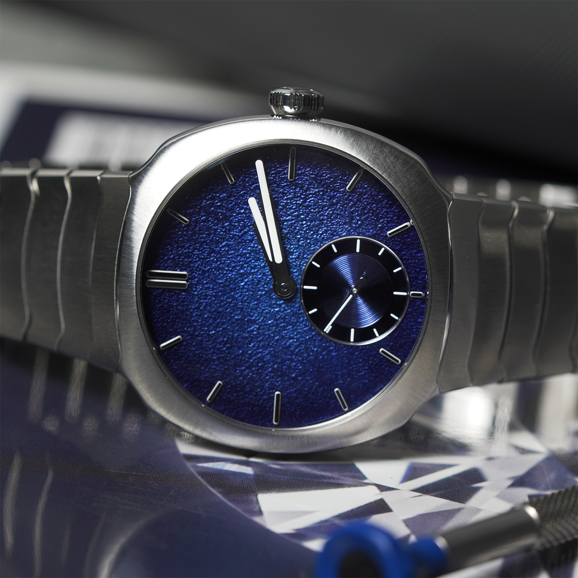 H. Moser & Cie Streamliner Flyback Chronograph in Steel 'Blue Dial'