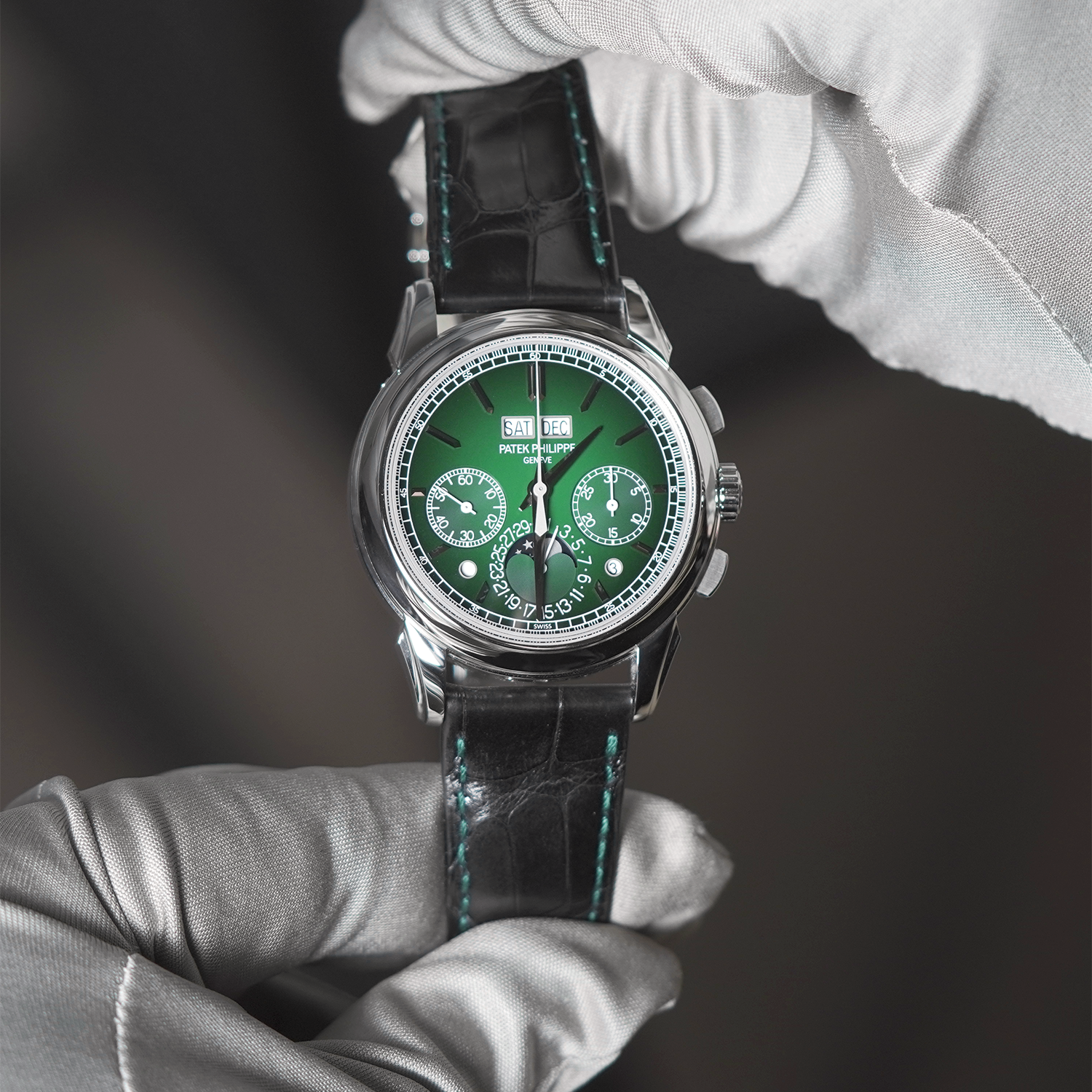 Patek Philippe Grand Complications 5270P-014 Chronograph Perpetual Calendar 'Green Dial'